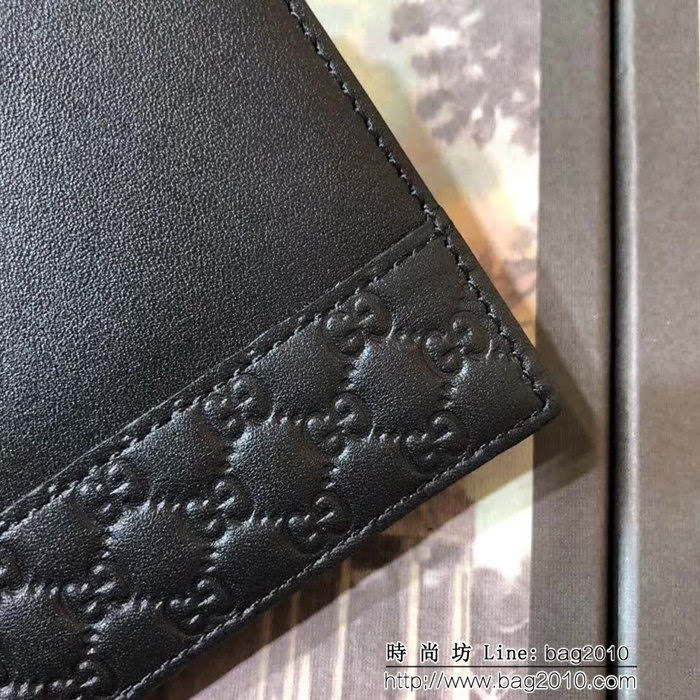 GUCCI古馳 專櫃同步 頭層牛皮 男士雙折皮夾 256408 克皮小G WTG1940